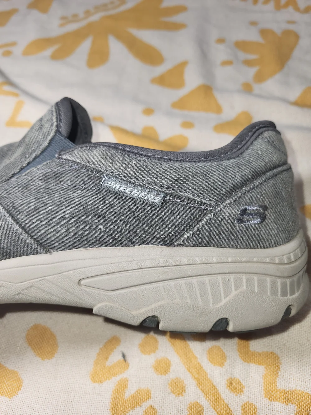 Skechers Men's Slip-On Canvas Boat Shoes in Gray